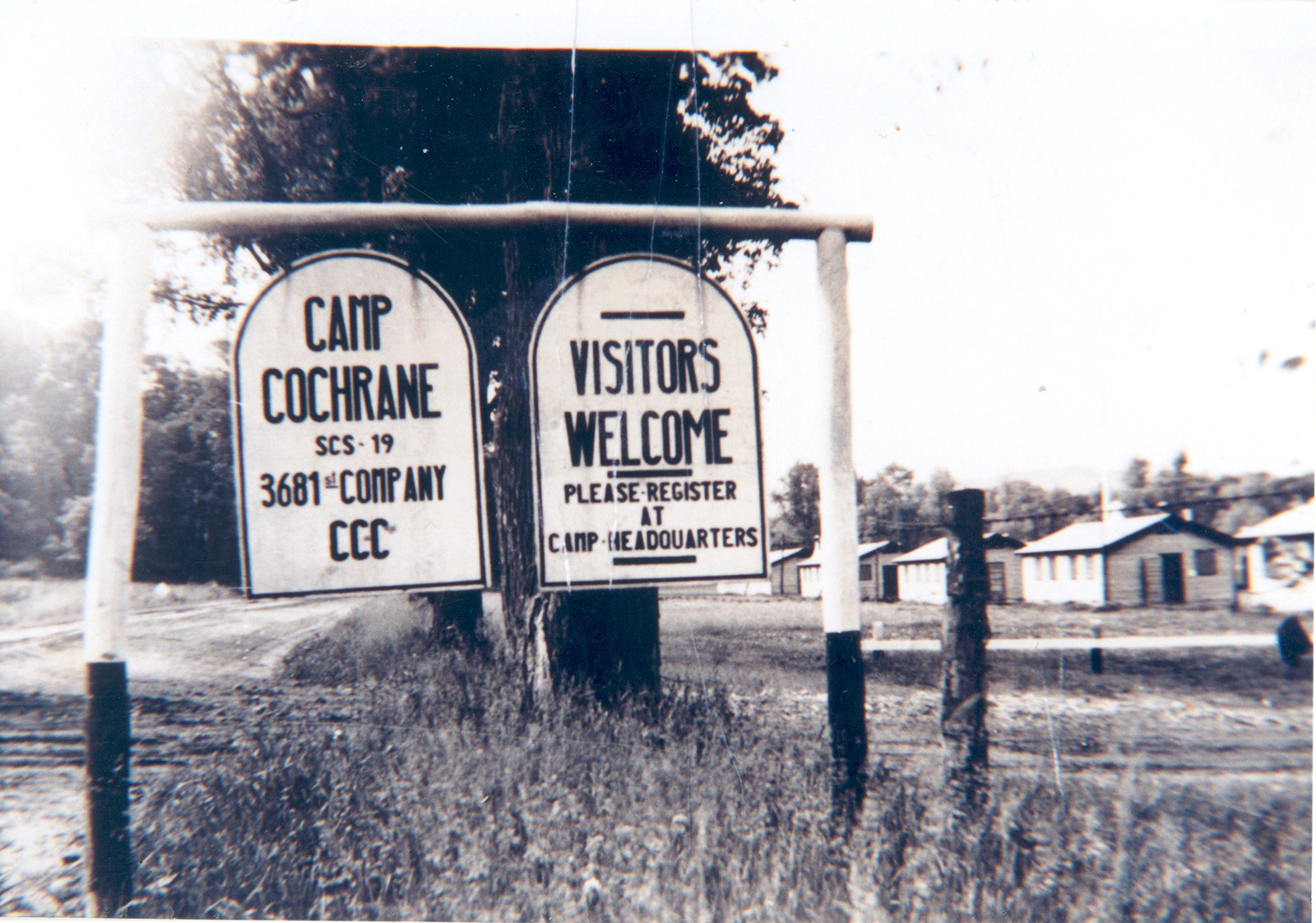 Camp Cochrane Welcome Sign